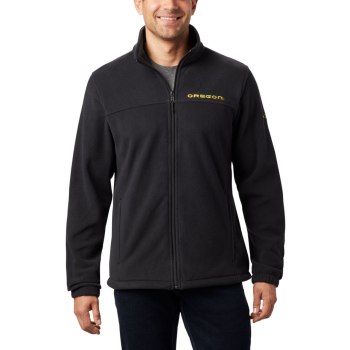 Columbia Collegiate Flanker III Fleece - Oregon, Chamarras Negros Para Hombre | 638729-UKX